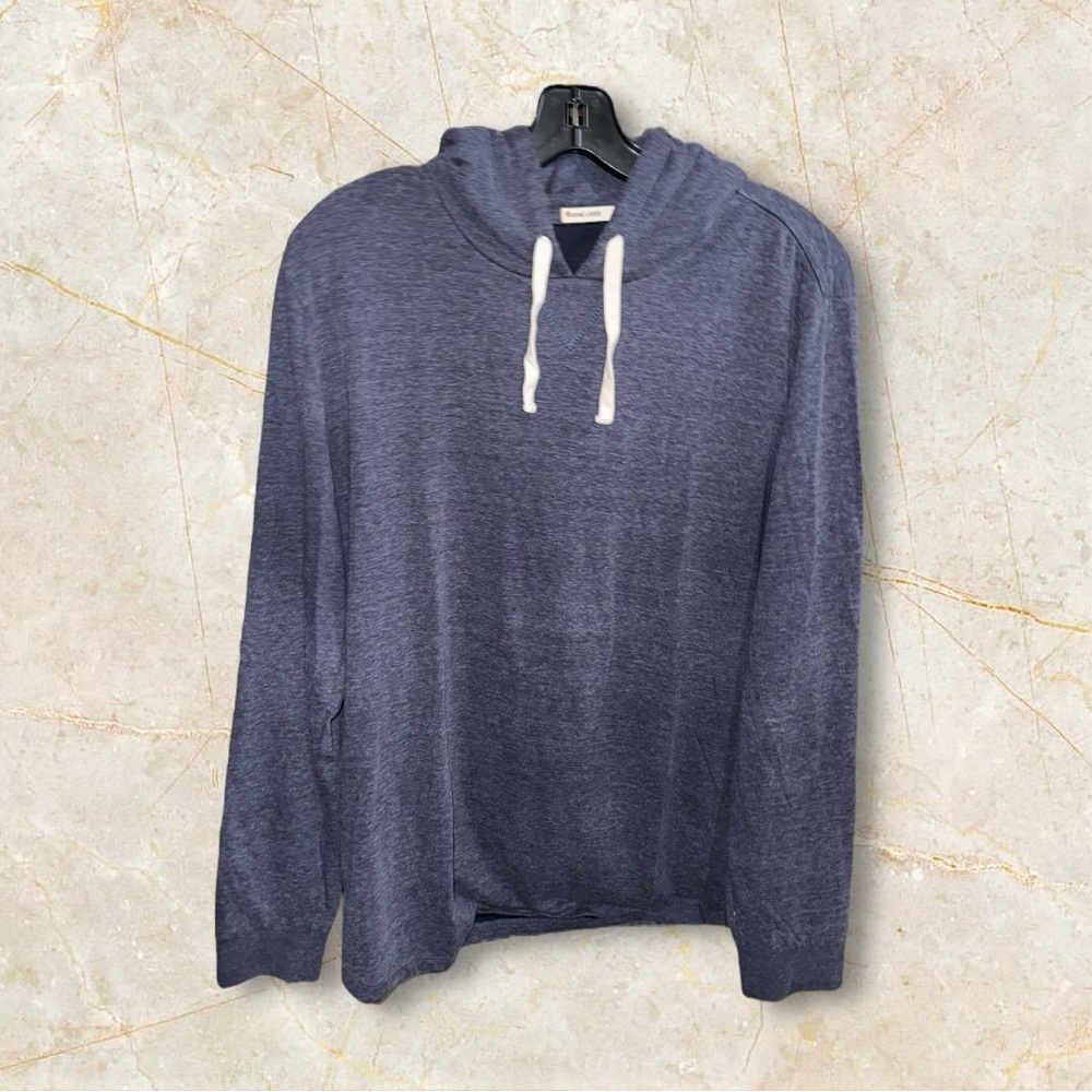 Marine Layer Hoodie Mens Medium Blue Double Knit Pullover Sky Captain Drawstring